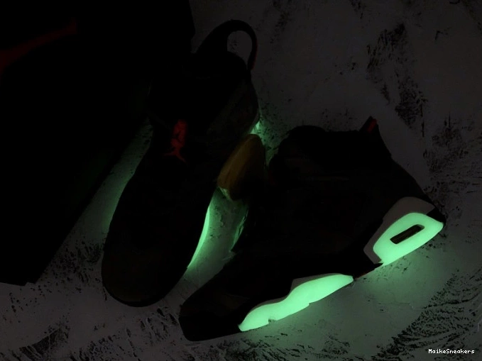 MaikeSneakers CN1084-200 Air Medium Travis x Jordan 6 Olive Scott 0728